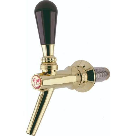 Zapfhahn, Bierzapfhahn, Schankhahn, Kolbenschankhahn aus Chromnickelstahl, Modell - V20, Gold