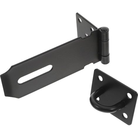 Loquet de Porte en Acier Inoxydable Robuste pour Sécurité, Serrure de Porte de Grange Adaptée à Usage Intérieur et Extérieur, Matériau Solide Noir (1/5)