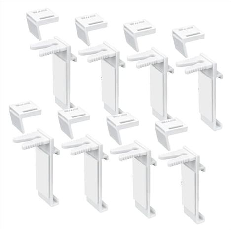 Un ensemble de 8 supports de montage en PVC pour stores enrouleurs Klemmfix, pièces de rechange pour stores enrouleurs doubles. (1/5)