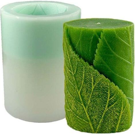 Moule Bougie Silicone Candle Mold 3D Moules pour Bougies Cylindrique Forme Moulle a Bougies Silicone Feuilles Moules à Bougie Faits à ​Main Pour Bougies Parfumées Savons Gelée (1/3)