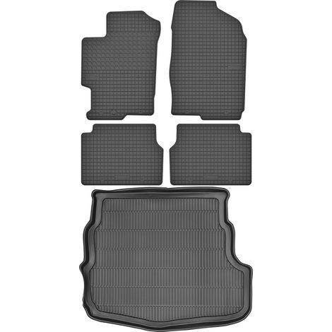 Juego de alfombrillas de goma para Mazda 6 I GG1 Hatchback (2002-2008) + alfombrilla para el maletero.