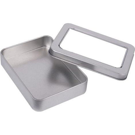 5 pièces - Boîtes de tri - Boîte d'étain rectangulaire - Petite boîte de rangement en métal pour les herbes, les sacs à thé (1/3)