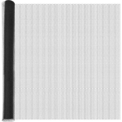 Maison Exclusive - Hexagonzaun Grau 1,5 x 50 m PVC
