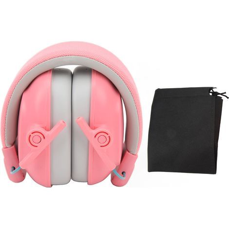 Children's Hearing Protection Earmuffs for Sleep Study Noise Reduction Headphones Pink (1/5)