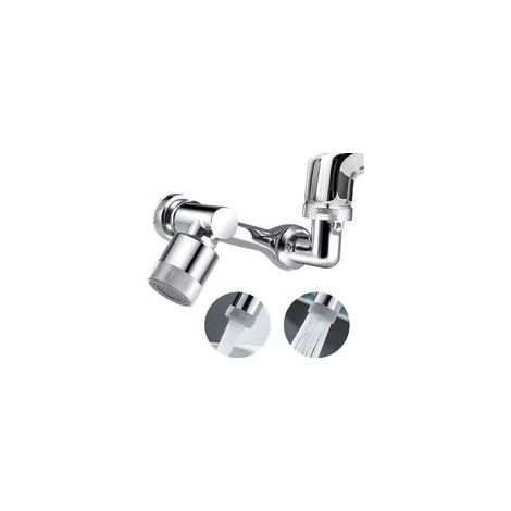1080° Pivotant Mousseur Robinet, Robinet Cuisine Douchette avec 2 Modes de Pulvérisation, Universel Laiton Massif Embout Robinet Accessoires, Aérateur pour Robinet pour Évier de Salle de Bain