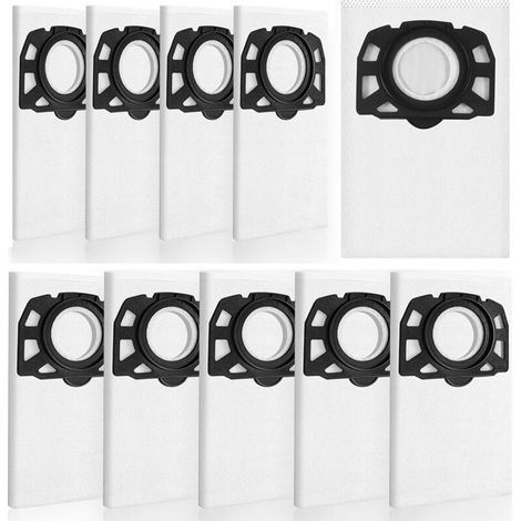 Confezione da 10 sacchetti per aspirapolvere, compatibili con i modelli Karcher WD2 Plus, Karcher WD 3, WD 3 a batteria, KWD 1, KWD 2, KWD 3, MV 3, SE4001, SE4002. Sacchetti universali per aspirapolve (1/5)