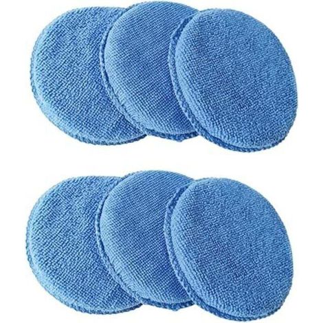 Set di 6 tamponi in microfibra per cera auto, set di tamponi in microfibra per cera auto per la pulizia e la lucidatura dei dettagli più fini - Crezuo (1/4)