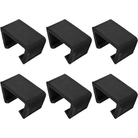 Clips de fixation pour meubles en rotin noir permettant d'assembler solidement 6 pièces. (1/5)