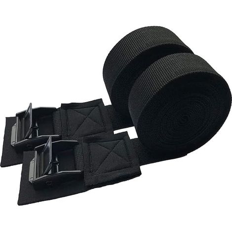 1 Paire de Sangles d'arrimage Noires de 10 Pieds,Sangle de cano de Planche de Surf,Sangles de Kayak de Toit de Surf,Sangles de Boucle réglables pour Fixation de Porte-Bagages de Toit (1/5)