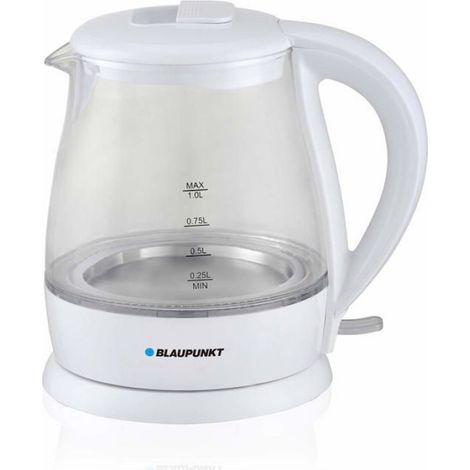 Bouilloire Électrique - 1 L - 3600 W - Arrêt Automatique - Filtre Anti-calcaire - Acier Inoxydable - LED Bleu