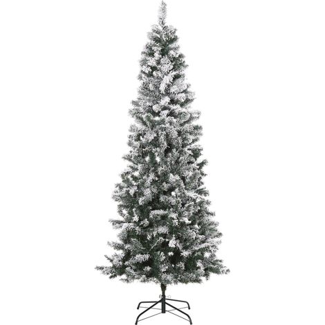 Albero di Natale Artificiale Innevato 210 cm 631 Rami Pino Verde (1/5)