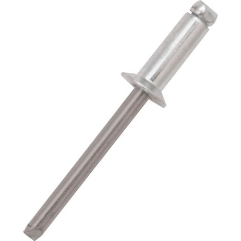 Rivet Aluminium Gris longueur 10mm diamètre 4mm ( Prix pour Sachet de 100 )