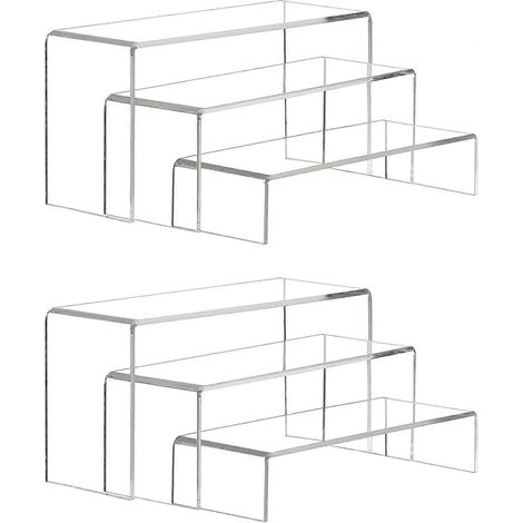 Set mit 6 transparenten Acryl-Präsentationsständern für Schuhe, Cupcakes und Desserts (1/5)