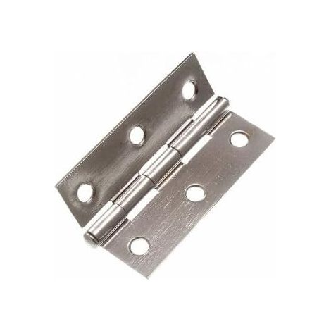 1 paire de charnières à goupille lâche 7,6 x 5,1 cm – Plaqué chrome (1/2)