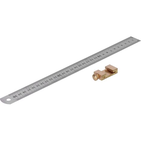 Règle de charpentier, jauge en acier inoxydable, bloc de marquage en laiton, bloc de positionnement, outils de mesure (1/5)
