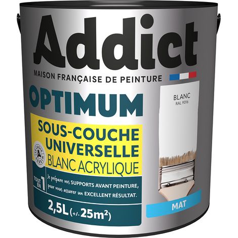 Peinture Reca Optimum Impression Acrylique Universel Blanc 2,5l - Addict