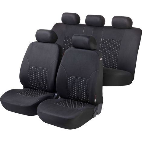 Housse de siège voiture DotSpot gris noir Premium Set (1/5)