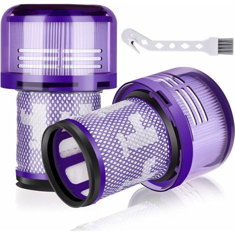 Adapté à l'aspirateur sans fil Dyson Accessoires Cartouche de filtre V12 Rear HEPA Haipa Filter, Replacement 971517-01, 2 pcs[A+++]. (1/5)