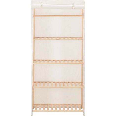 Maison Exclusive - Armadio Bianco 79x40x170 cm in Tessuto (1/5)