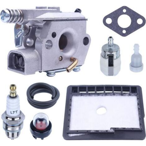 Kits de carburateur pour tronçonneuses Echo CS3000, CS3400, CS3450 et CS300, comprenant filtres à air, joints, filtres à carburant, tuyaux, pièces de rechange et accessoires. (1/4)