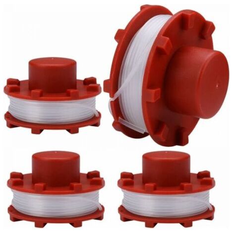 Lot de 4 bobines de fil nylon 2mm – Longueur 8 mètres – Compatible débroussailleuses Einhell GE-CT 36/30 Li E SOLO, AGILLO 36/255 BL, AGILLO 18/200 (1/5)