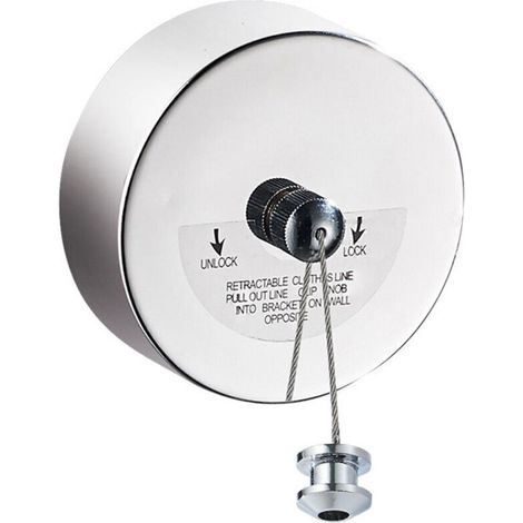 Acier Inoxydable Rétractable Corde à Linge Rétractable Étendoir à Vetements Extensible 3,8m Séchoir à Linge Rétractable Intérieur Extensible Étendoir à Linge pour Hôtel,Salle de Bains,Balcon (1/4)