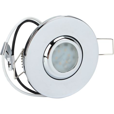 Plafonnier LED encastré de 6,6 cm (2,6 pouces) avec tête pivotante, 75 lm, 3000 K, étanche IP66, pour camping-car, bateau, yacht, couloir, armoire, escalier. Idéal pour les couloirs, les escaliers et (1/5)