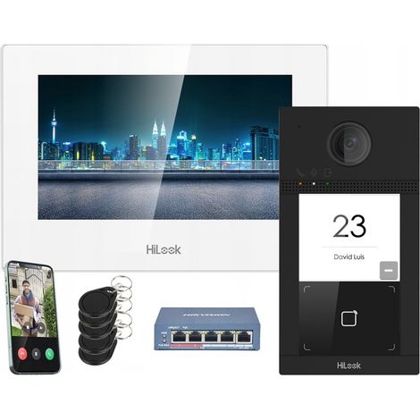 Kit videocitofono IP Hilook di Hikvision IP-VIS-Pro-W (1/5)