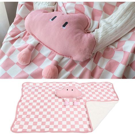 Couverture chauffante rose USB, avec sac de transport, 115 x 78 cm (1/2)