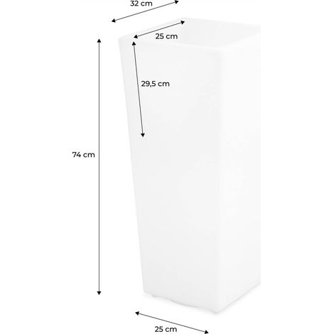 Vase LED 75cm - Pot de fleurs décoratif lumineux. 16 couleurs. 75cm. rechargeable. télécommande