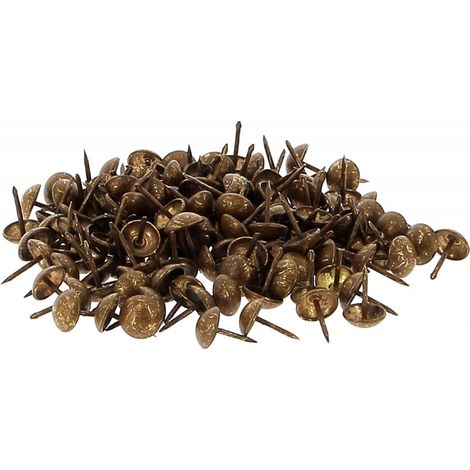 Secodir – Clous ronds décoratifs pour ameublement – Lot de 150 clous Ø11 mm – Finition brillante pour réfection de sièges