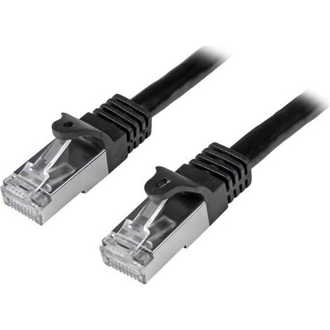 StarTech.com Cat6 Netzwerkkabel - geschirmtes (SFTP) Patchkabel - 0,5m - Schwarz - Patch-Kabel - RJ-45 (M) bis RJ-45 (M) - 50cm - SFTP / 50 Mikron - CAT 6 - geformt, ohne Haken - Schwarz (N6SPAT50CMBK (1/5)