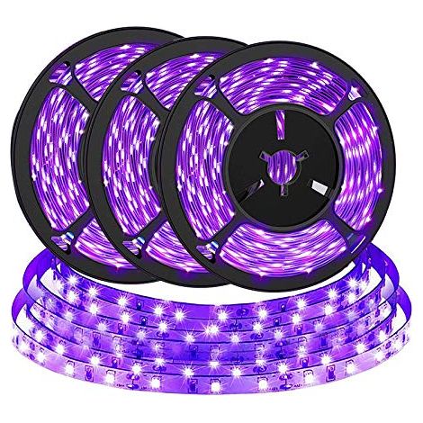 3 lampade LED UV viola 395-400nm, barra luminosa da 2m (30 LED/m), USB/alimentatore, per sterilizzazione e ispezione banconote (1/5)