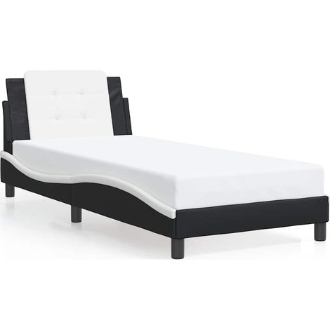 Maison Exclusive - Giroletto senza Materasso Zadar Nero e Bianco 90x200 cm in Similpelle (1/5)