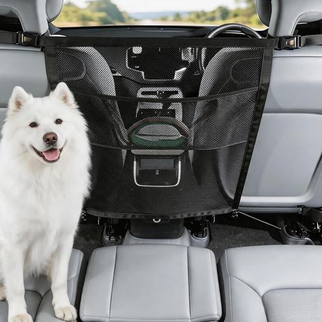 Universal Dog Guard Guard with Storage Bag, Front Seat Protector Mesh Universal Car Truck SUV (1/5)