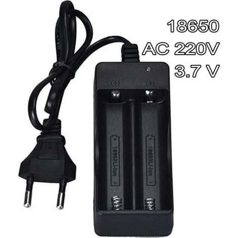 Chargeur Double Batterie Rechargeable 18650 Ac 220v 3.7 V Batterie Li-ion