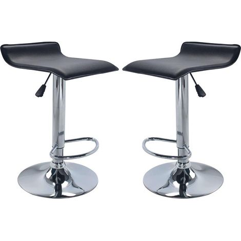 SET 2 SGABELLI DA BAR JAKE IN METALLO E PVC DI COLORE ANTRACITE (1/4)