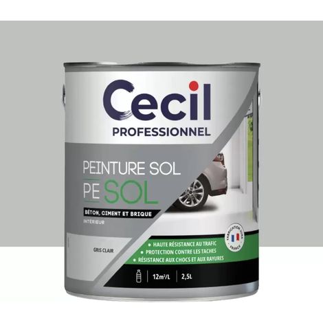 Peinture sol Glycéro Cécil Professionnel PE SOL Gris Clair Satin 2,5 L (1/2)