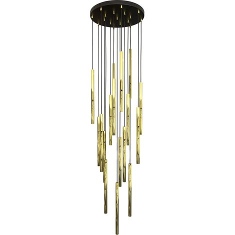 Lampadario glamour SELTER oro/nero regolabile 17xG9 Emibig (1/5)