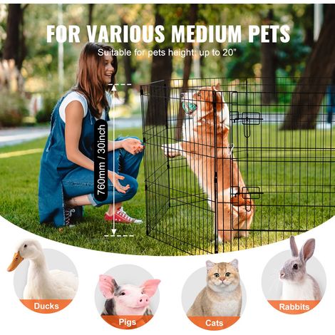 Parc pour Chien 160x160x76 cm Enclos Chat Chiot Pliable 8 (1/5)