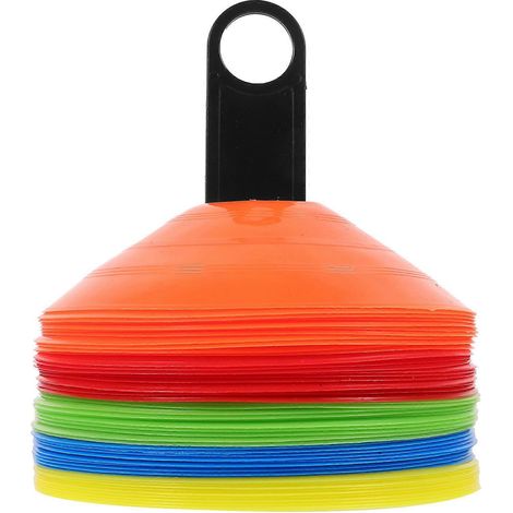 Cônes de football professionnels en plastique pour l'entraînement à l'agilité - Lot de 1 (1/5)