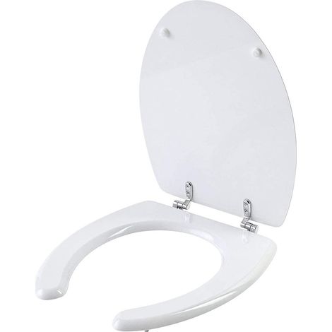 Copriwater universale per disabili tavolette wc da bagno in legno mdf con cerniere (1/2)