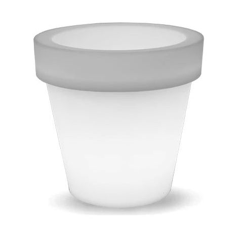 Jardinière ronde Magnolia 60 (ø57 cm) avec lumière blanche froide – 37L – Polyéthylène résistant aux UV – Utilisation intérieure et extérieure (1/4)