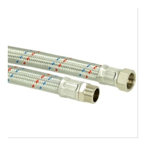 Flexible chauffage droit MF3/4'' inox Ø19mm L=500mm