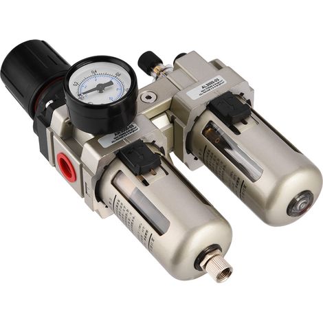 Stück AC3010-03 Druckluftregler aus Aluminiumlegierung mit Feuchtigkeitsabscheider und Wasserfilter 3/8" (1/5)