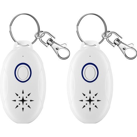 Ultraschall-Mückenabwehrgerät, 2er-Pack – Tragbares Ultraschall-Mückenabwehrgerät, wiederaufladbar per USB, für Camping im Freien und in Innenräumen, Insektenabwehr, Ameisen, Spinnen (1/5)