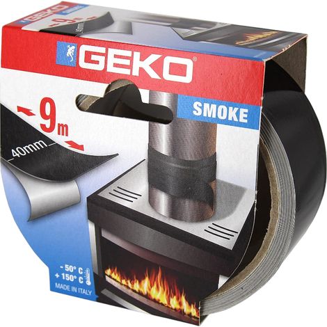 Nastro isolante in alluminio per sigillare tubi stufe alte temperature rotolo 9 mt -  Nero