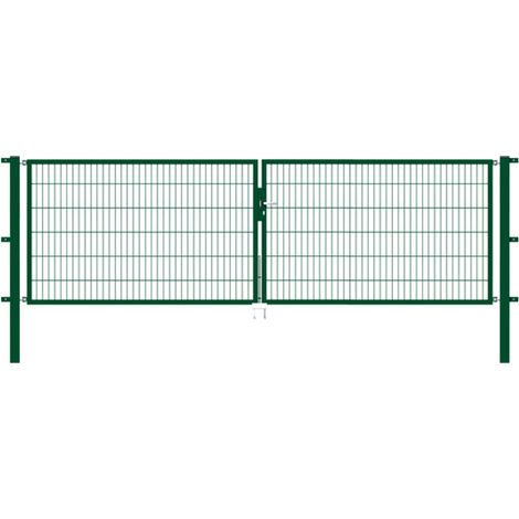 ALBERTS Doppeltor Flexo, fvz.grün Kst.b.RAL 6005, lichte BxH4000x1200, PF80x80/1900mm (1/3)