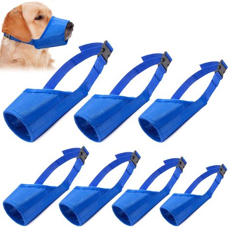 Ensemble de 7 muselières respirantes et ajustables pour chiens, masques anti-morsures et anti-aboiements pour chiens de petite et grande taille (1/5)