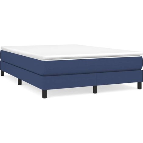 Maison Exclusive - Boxspringbettgestell Blau 140x200 cm Stoff (1/5)